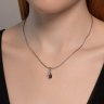 Подвеска из серебра с кристаллом и фианитами (Арт.94033216)