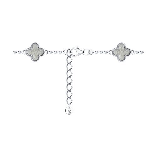 Браслет из серебра с эмалью «Клевер удачи» Соколов (арт.94051192)