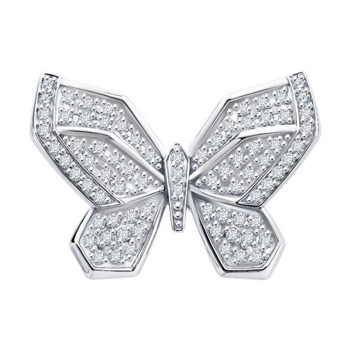 Брошь из белого золота с бриллиантами (Арт.52-240-02975-1)