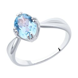 Кольцо из серебра с топазом (Арт.94-310-00635-1)