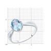 Кольцо из серебра с топазом «Небесный Овал» Соколов (арт.94-310-00635-1)
