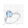Кольцо из серебра с топазом (Арт.94-310-00635-1)