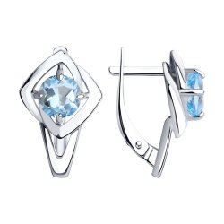 Серьги из серебра с топазами (Арт.94-320-00605-1)