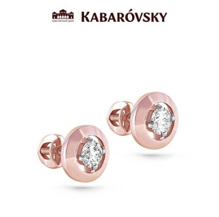 Серьги золотые с бриллиантами «Сияние момента» Kabarovsky (арт.12-3889-1000)
