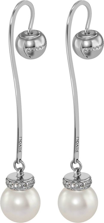 Серьги из серебра с жемчугом (Арт.abs-10-10-1-s)