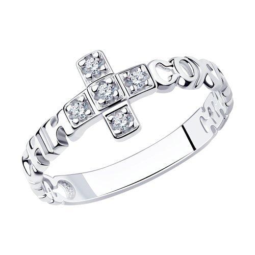 Кольцо из серебра с фианитами (Арт.94011892)