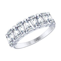 Кольцо из серебра с фианитами (Арт.94012644)