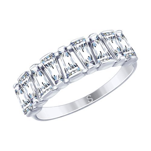 Кольцо из серебра с фианитами (Арт.94012644)