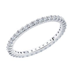 Кольцо из серебра с фианитами (Арт.94013276)