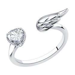 Кольцо из серебра с фианитом (Арт.94013500)