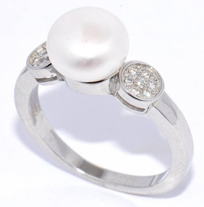 Кольцо Серебряные крылья (Арт.21qsilg00622a-19_zhemchugkult_kubcirkonii)