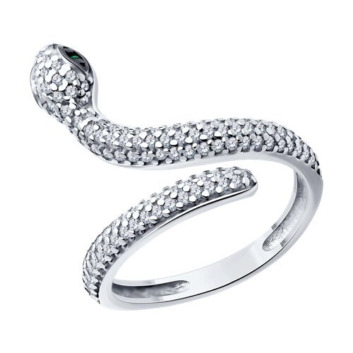 Кольцо из серебра с фианитами (Арт.94013852)
