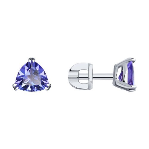 Серьги из белого золота с танзанитами (Арт.6024364-3)