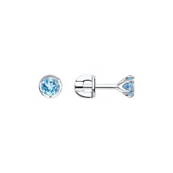 Серьги из серебра с фианитами (Арт.94023123)