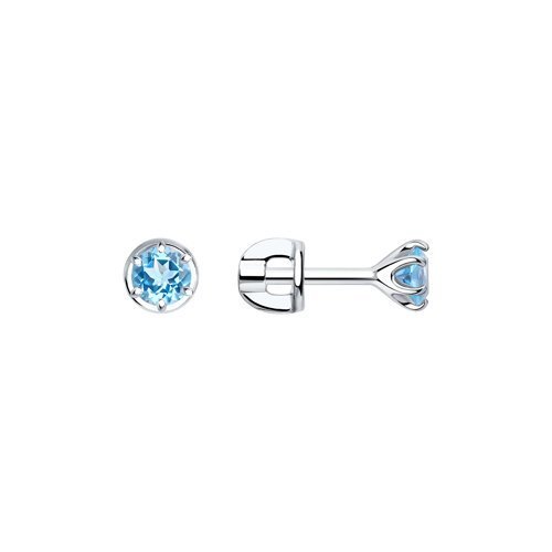 Серьги из серебра с фианитами (Арт.94023123)