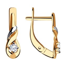 Серьги из золота с фианитами (Арт.028282)