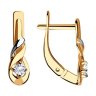 Серьги из золота с фианитами (Арт.028282)