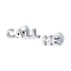 Серьги из серебра с надписью CALL ME «Urban Message» Соколов (арт.94024056)
