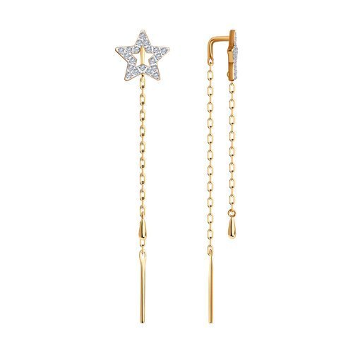 Серьги из золота с фианитами (Арт.029939)