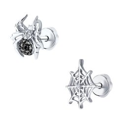 Серьги из белого золота с бриллиантами (Арт.7020153-3)