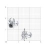 Серьги из белого золота с бриллиантами (Арт.7020153-3)