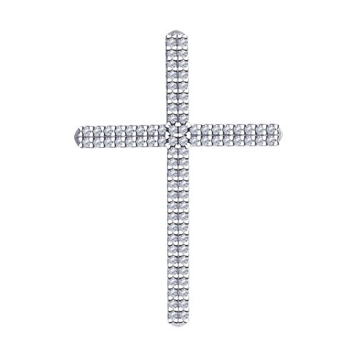 Крест из серебра с фианитами (Арт.94031253)