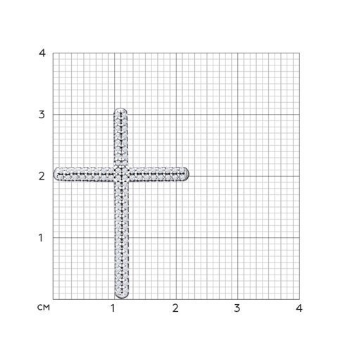 Крест из серебра с фианитами (Арт.94031253)