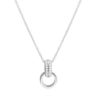Ожерелье с фианитом «Sweet Point» из серебра 925 Fresh Jewelry (арт.CZ-N04736-X-W-X-X-W)
