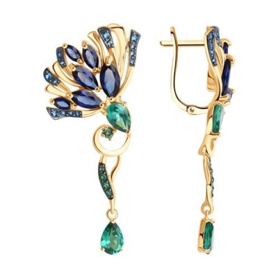 Серьги золотые пробы 585 (Арт.727719)