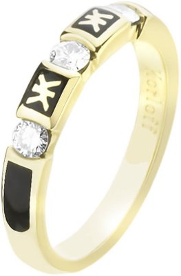 Кольцо из золота с бриллиантом и эмалью (Арт.dkl32dln)