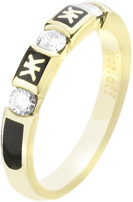 Кольцо из золота с бриллиантом и эмалью (Арт.dkl32dln)