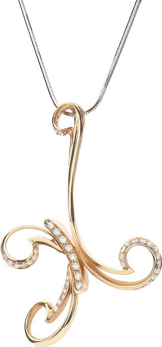 Кулон из золота с бриллиантом (Арт.kdcl2)