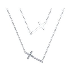 Колье из серебра с фианитами (Арт.94070767)