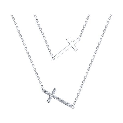 Колье из серебра с фианитами (Арт.94070767)