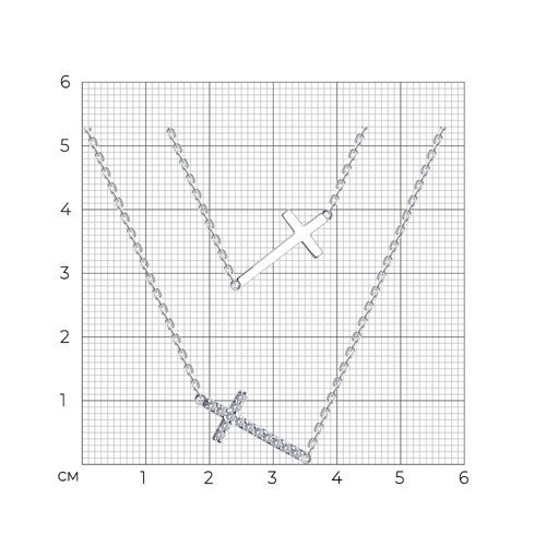 Колье из серебра с фианитами (Арт.94070767)
