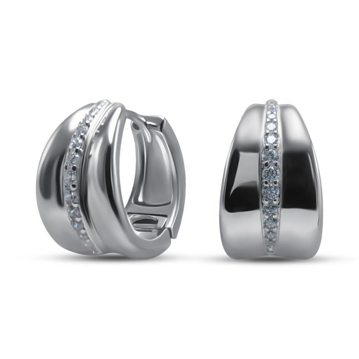 Серьги серебряные с куб. цирконием «Крылья» Myjewels (арт.2212)