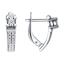 Серьги из белого золота с бриллиантами (Арт.1021314)