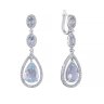 Серьги из белого золота с бриллиантом и топазом (Арт.e11670_sr_bt_wg)