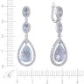 Серьги из белого золота с бриллиантом и топазом (Арт.e11670_sr_bt_wg)