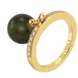 Кольцо из серебра с жемчугом и кристаллом swarovski (Арт.zar-14-10-34-g)