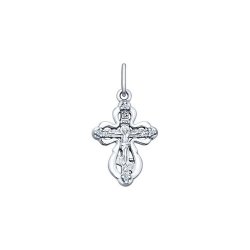 Крест из серебра с фианитами (Арт.94120127)