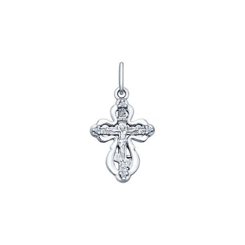 Крест из серебра с фианитами (Арт.94120127)