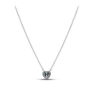 Ожерелье серебряное с куб. цирконием «Сияющее сердце крыльев» MyJewels (арт.2512)