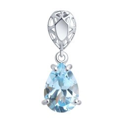 Подвеска из серебра с топазом (Арт.94-330-02688-1)