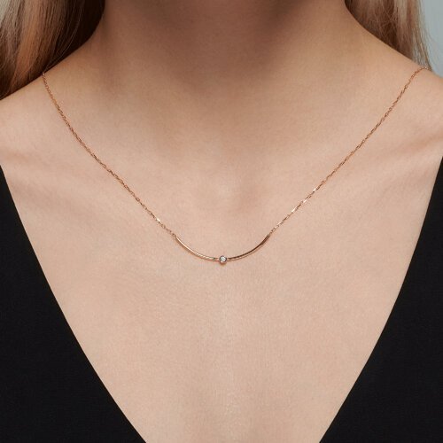 Колье из золота с бриллиантом (Арт.1070115)