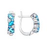 Серьги из серебра с топазами и фианитами (Арт.92020012)
