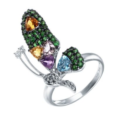 Кольцо из белого золота с бриллиантом (Арт.r0001283a02_dn_mc_wg)