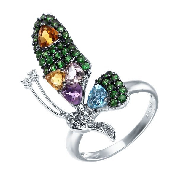 Кольцо из белого золота с бриллиантом (Арт.r0001283a02_dn_mc_wg)