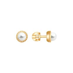 Серьги из серебра с жемчугом (Арт.93020821)