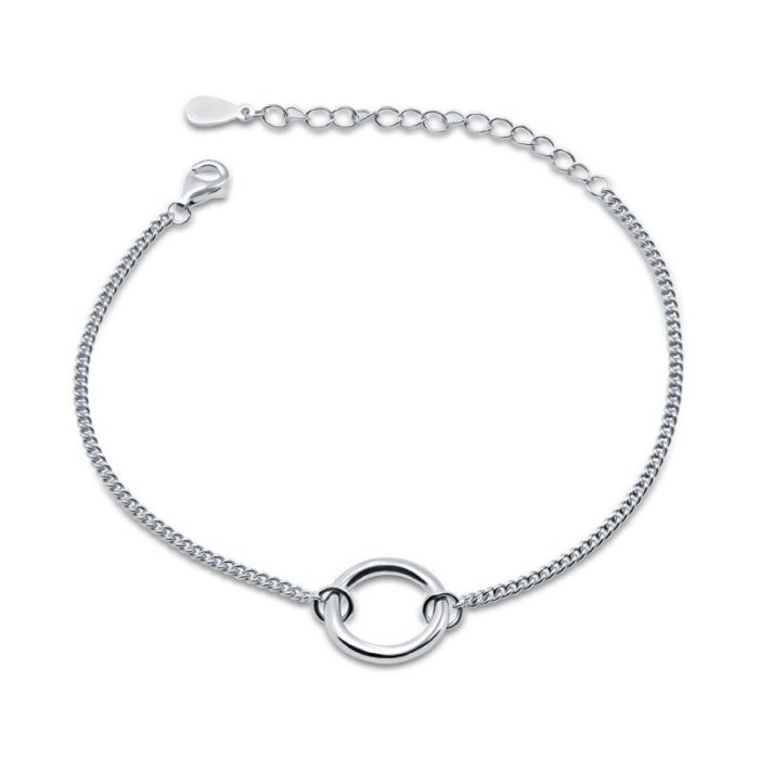 Браслет серебряный с кольцом «Замкнутый круг» Silver Wings (арт.042022681)